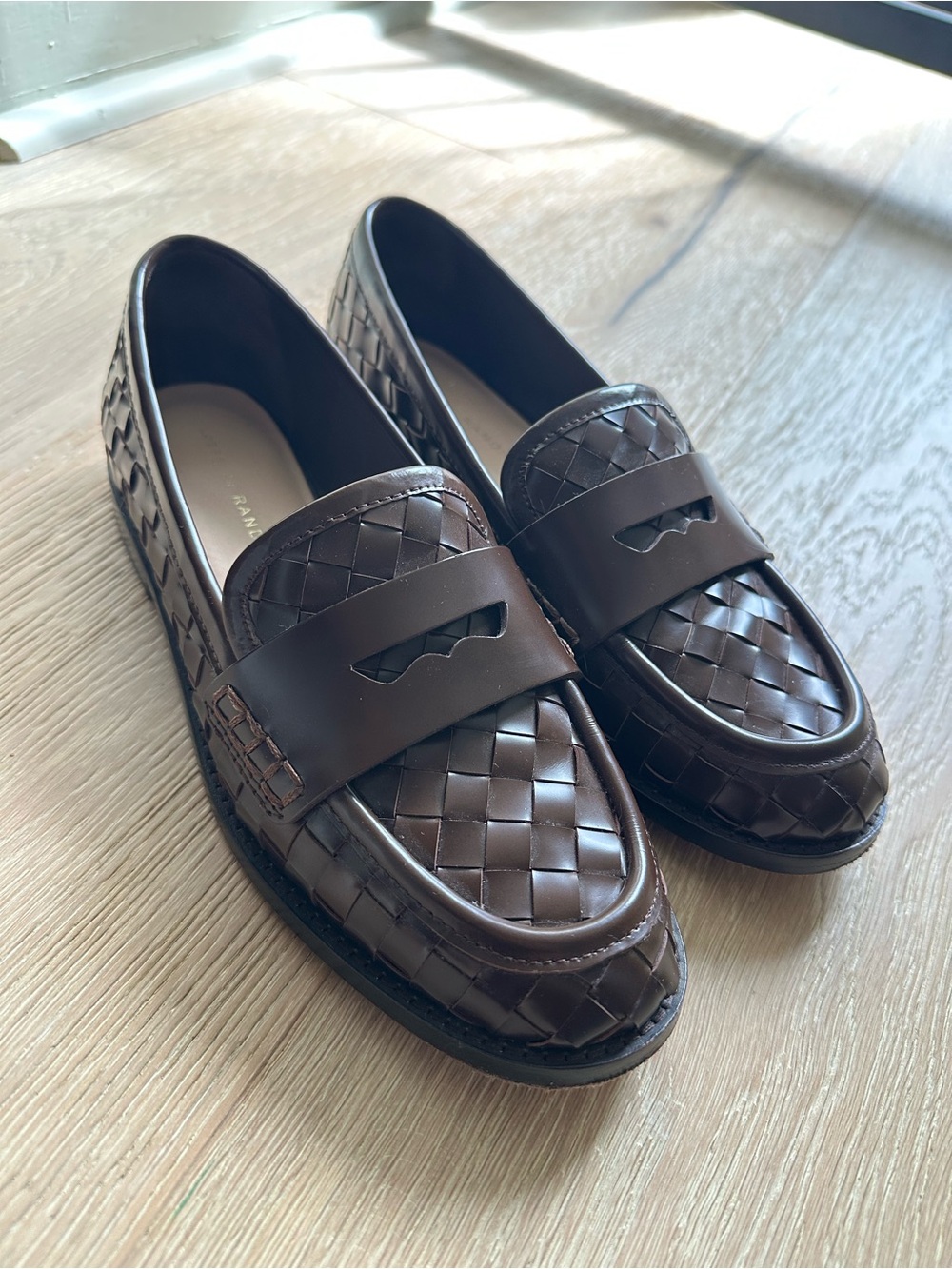 Loeffler Randall Rachel Woven Loafer Espresso